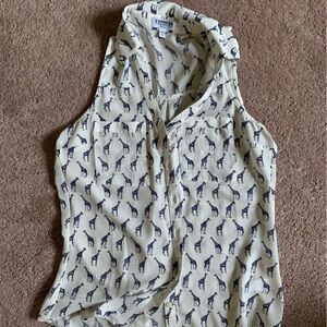 Express portofino button up giraffe shirt